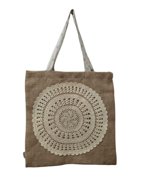 Rustic Charm Crochet Tote